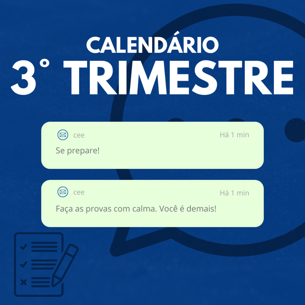 Calendário 3° Trimeste